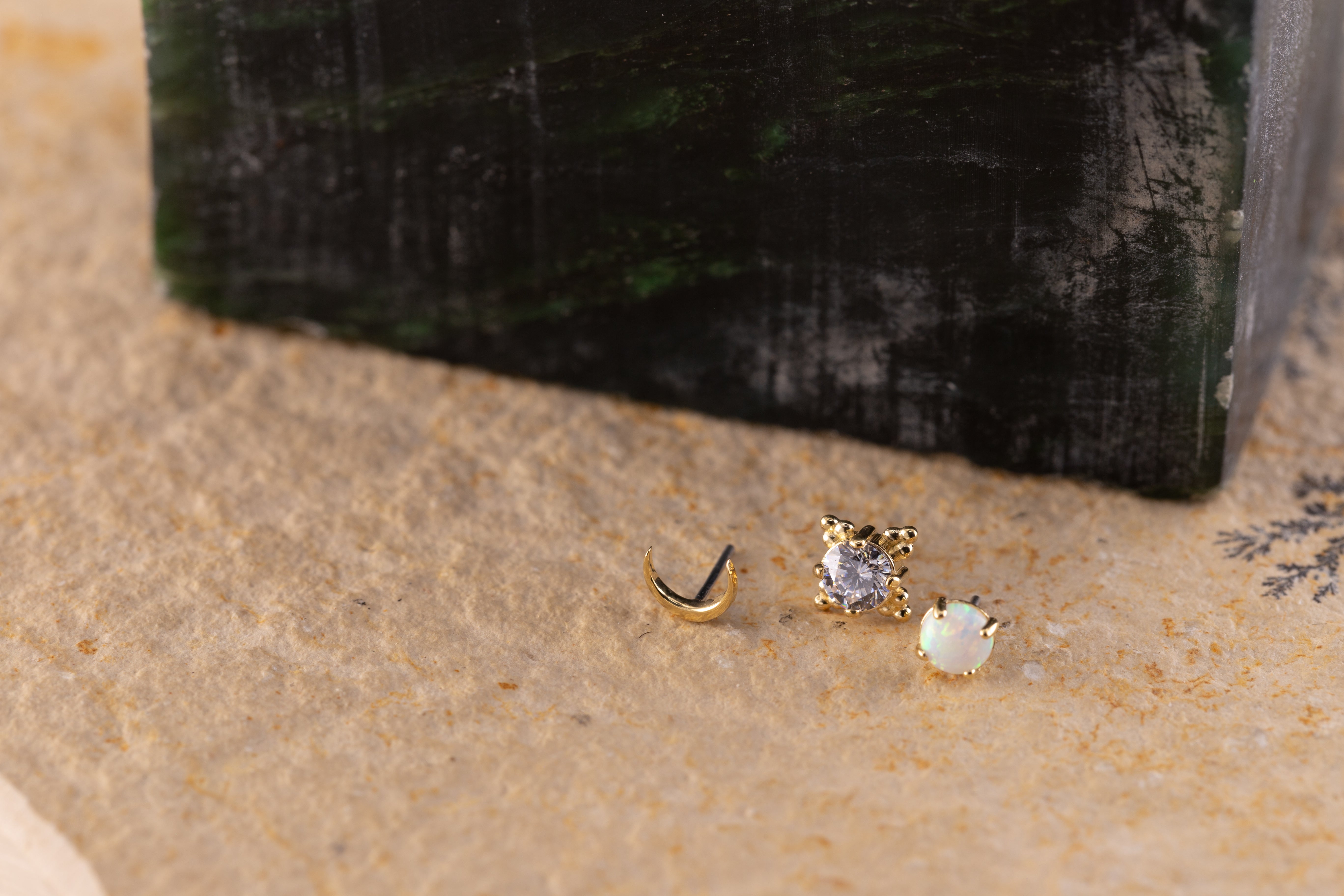 pearl and gold body jewellery