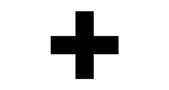 Health cross as an icon for piercing aftercare