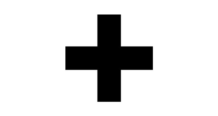 Health cross as an icon for piercing aftercare