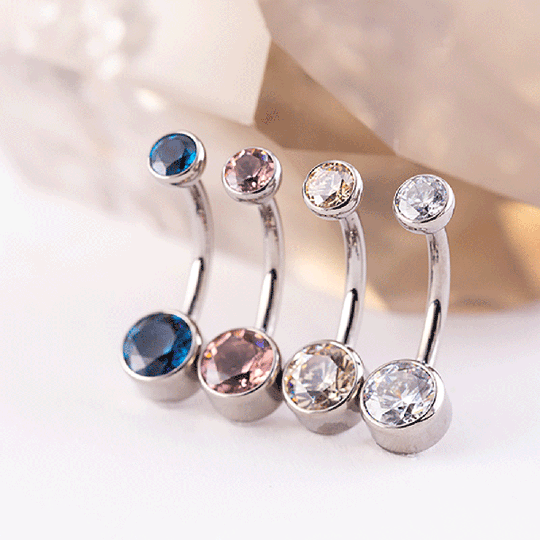 body jewellery with gem stones at vancouver piercing shop